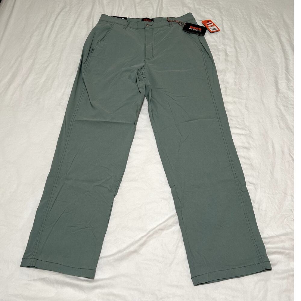 Bass Outdoor Womens Slim Straight Anywhere Pants Size 12 Color Silver Blue New